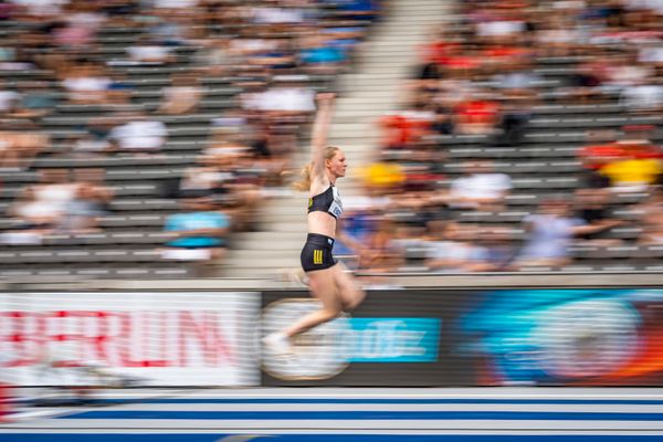 Neele Eckhardt (LG Goettingen) waehrend der deutschen Leichtathletik-Meisterschaften im Olympiastadion am 25.06.2022 in Berlin